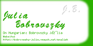 julia bobrovszky business card